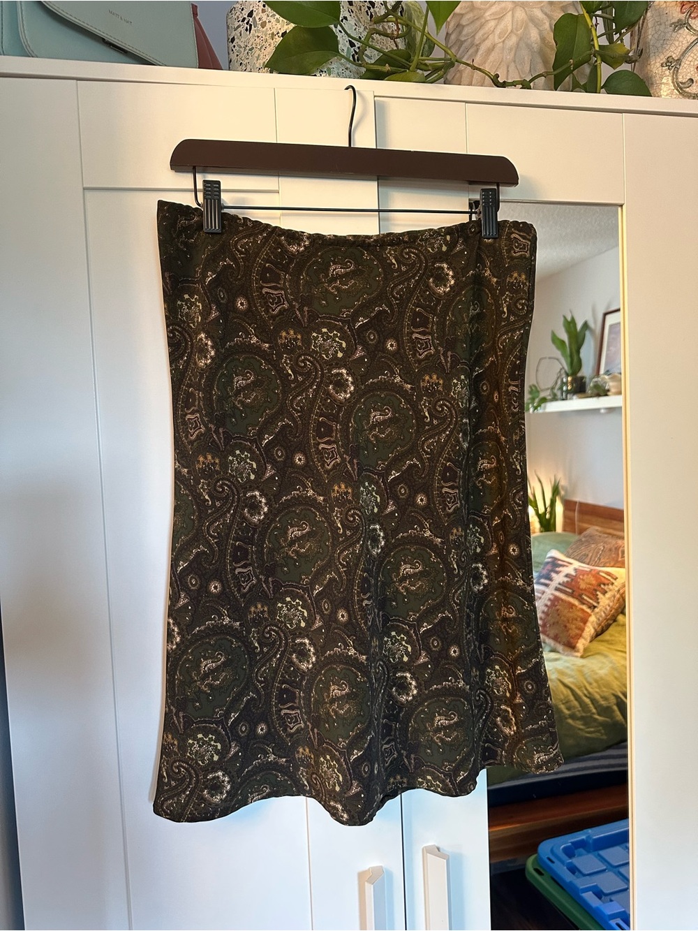 Vintage Paisley Boho Midi Skirt